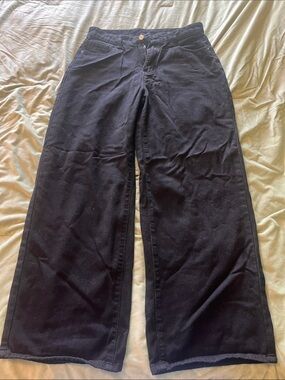 SHEIN Large Black Wide Leg Flare Jeans